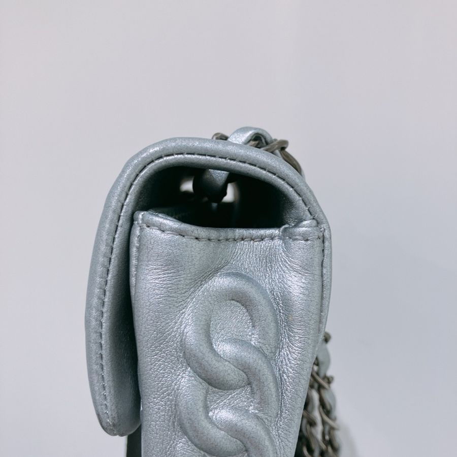 CHANEL 香奈兒金屬面小牛皮翻蓋包包METALLIC SYMBOLS FLAP BAG 22CM-10