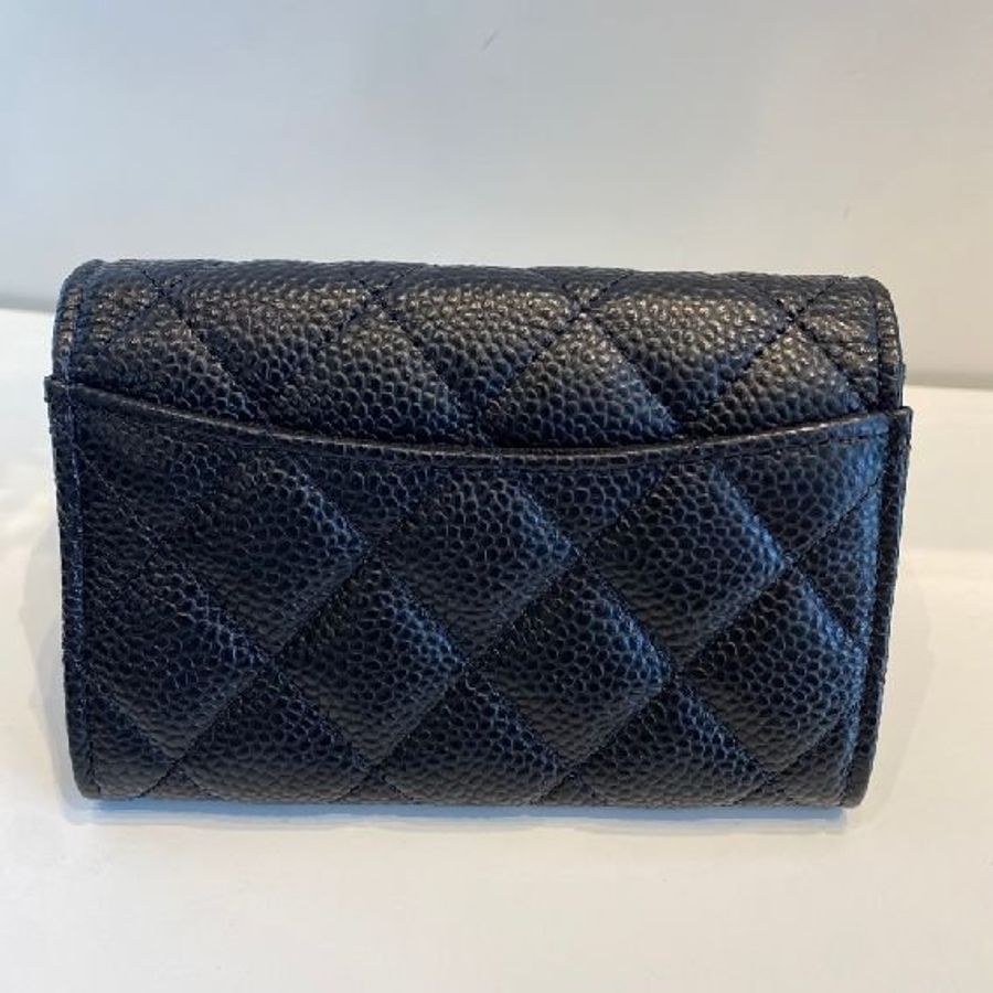 CHANEL CF 單層卡包 黑金牛-3