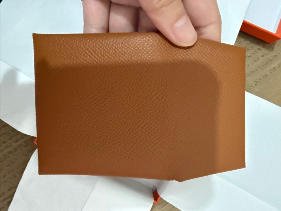 金棕色愛馬仕零錢包-1