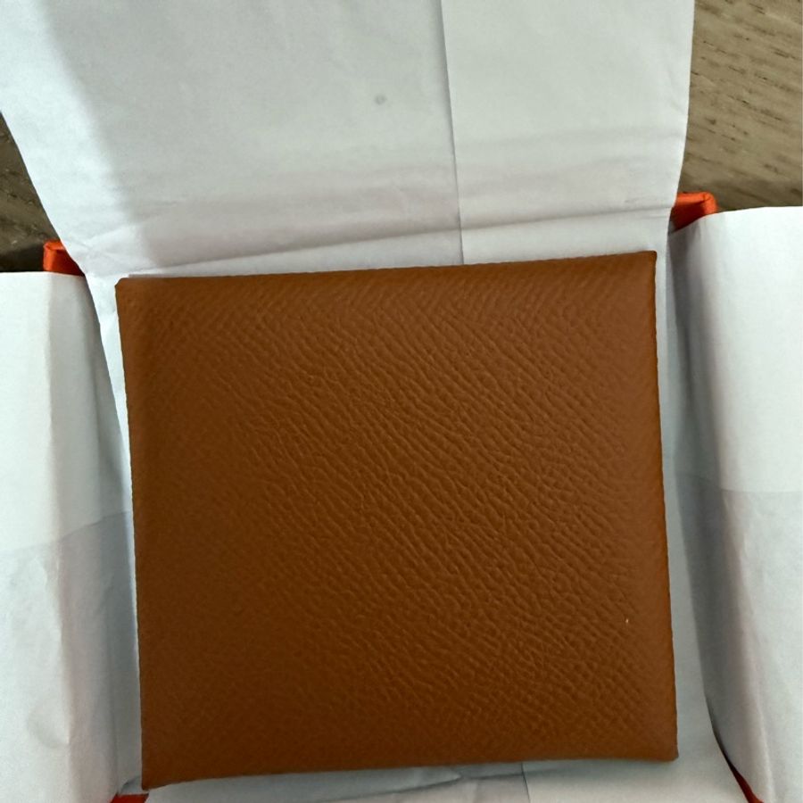 金棕色愛馬仕零錢包-3