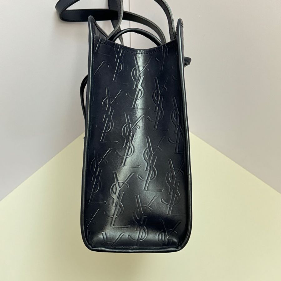 (極稀有 超好看!) YSL 聖羅蘭 壓印老花 手提包-6