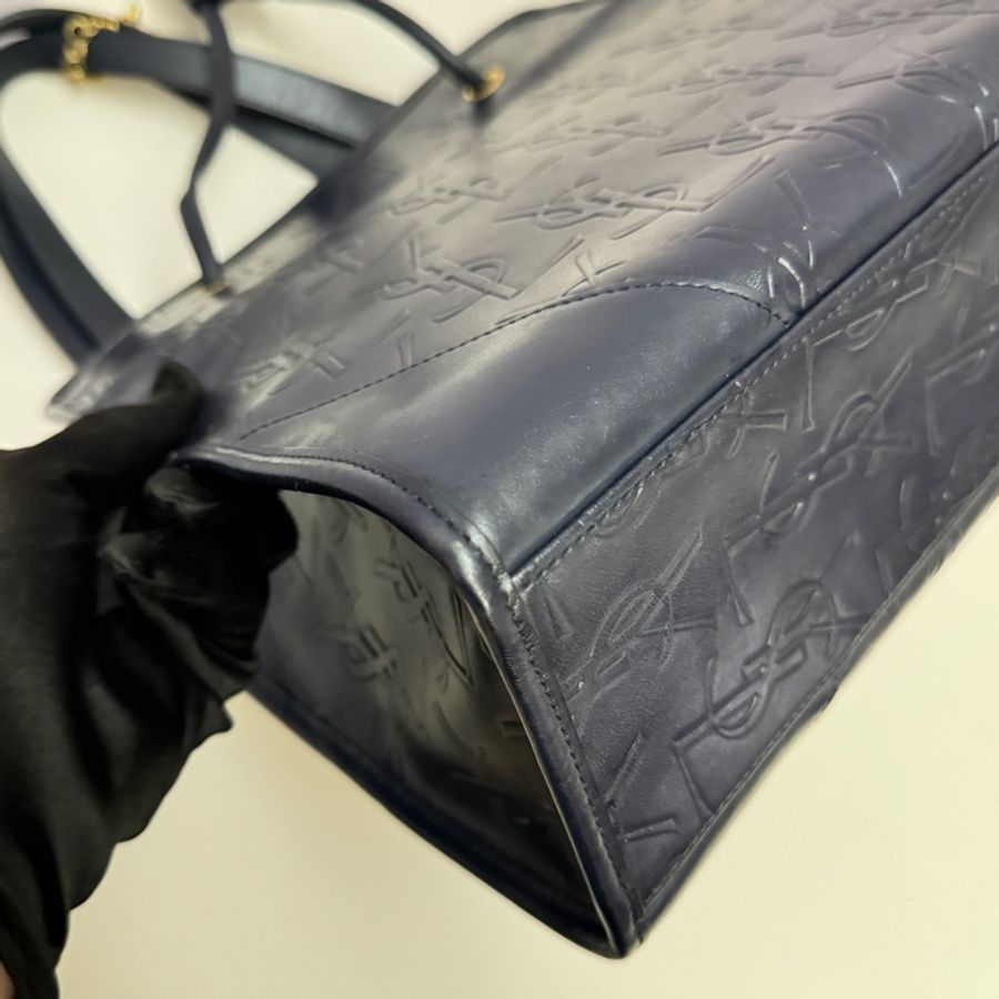 (極稀有 超好看!) YSL 聖羅蘭 壓印老花 手提包-22