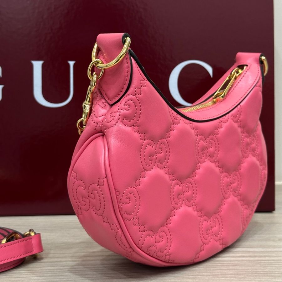 Gucci MATELASSE 蜜桃粉豌豆包🩷全配近新閒置出清💫櫃上售近十萬🔥-8