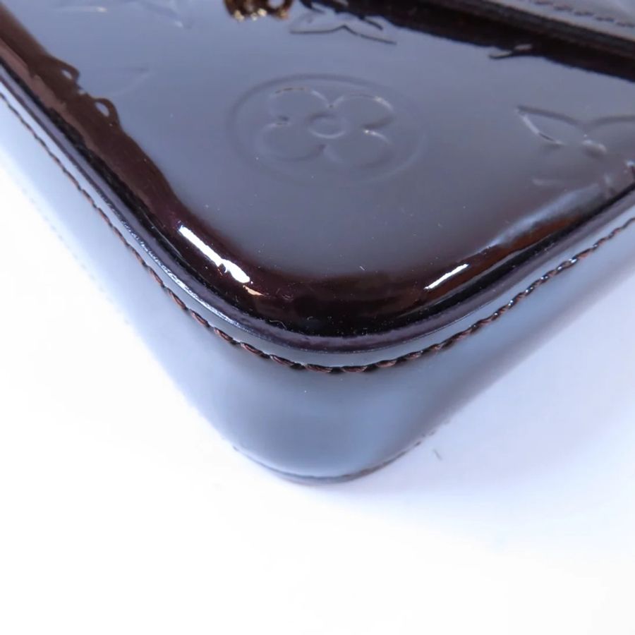 LV Félicie Pochette 紫紅色 漆皮-12