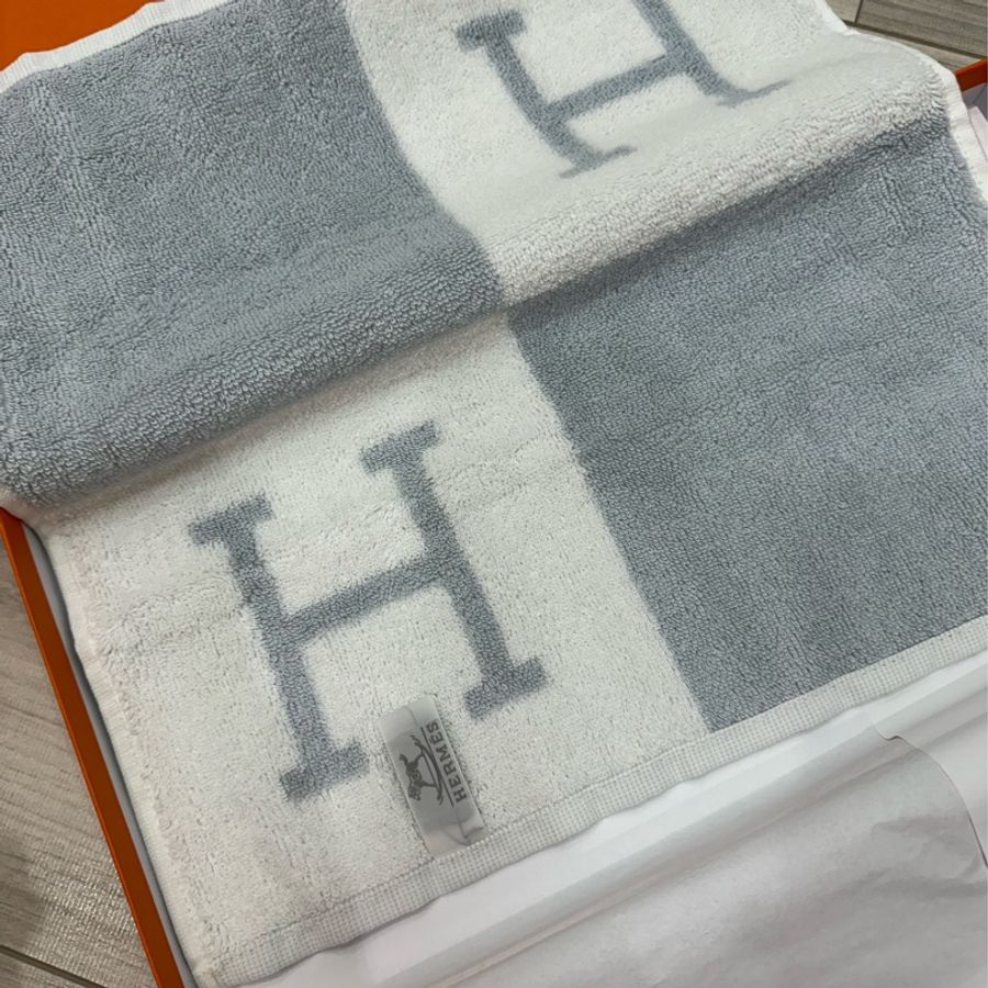 Hermès Avalon毛巾 冰川藍 有盒子 《寶寶的最愛》賣場另有粉紅色-8