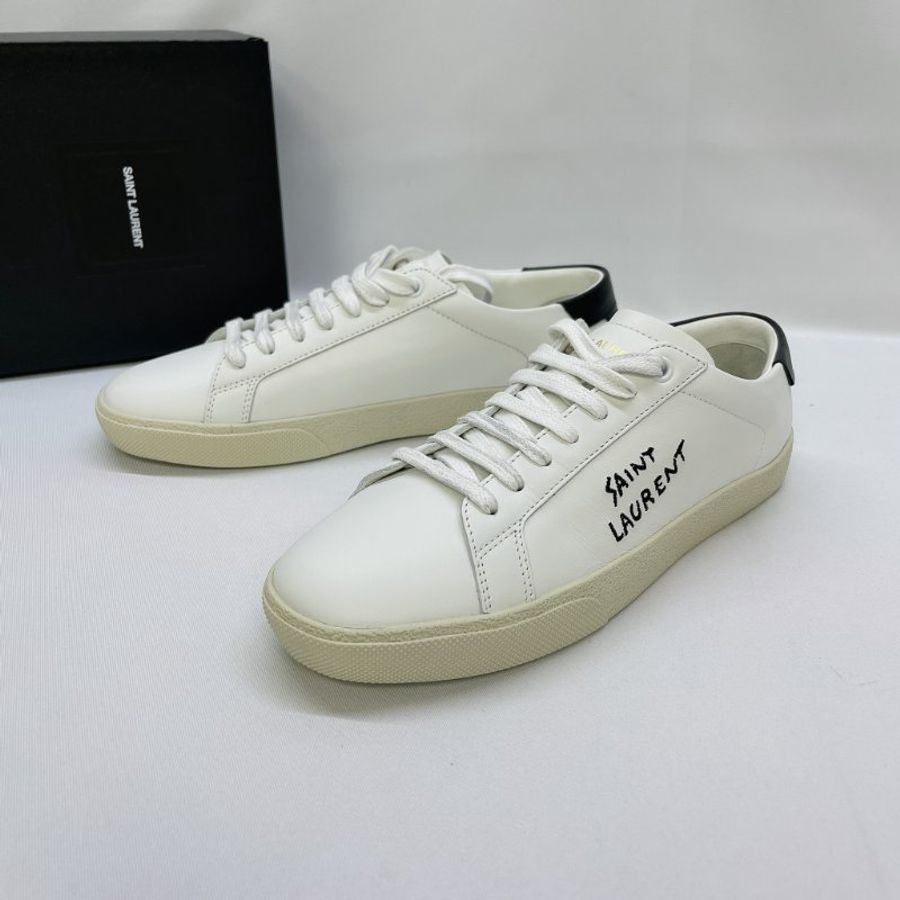 YSL 全新COURT CLASSIC皮革刺繡運動鞋-1