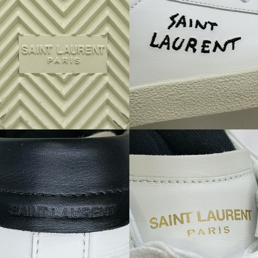 YSL 全新COURT CLASSIC皮革刺繡運動鞋-6