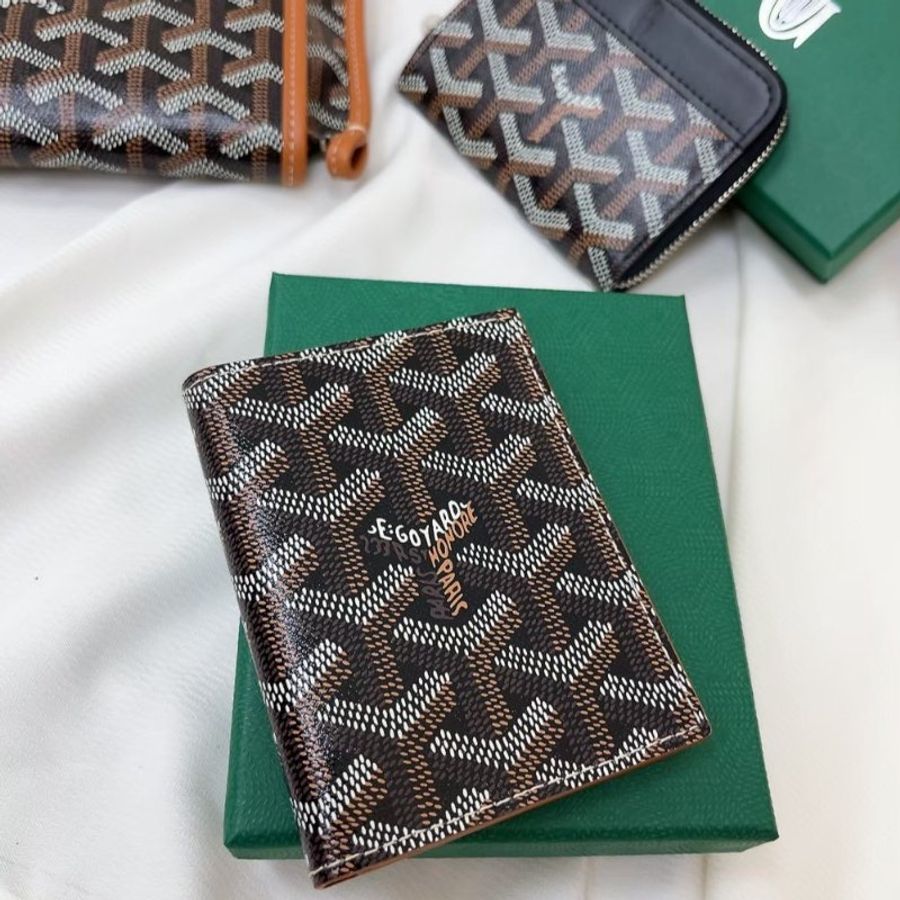 🔥 GOYARD 黑棕經典名片夾 🖤✨-0