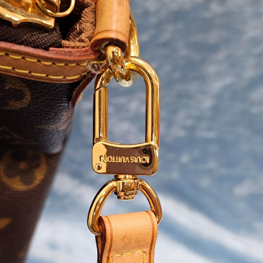LV老花金釦Palermo PM前後抓皺手提斜背包M40145-16