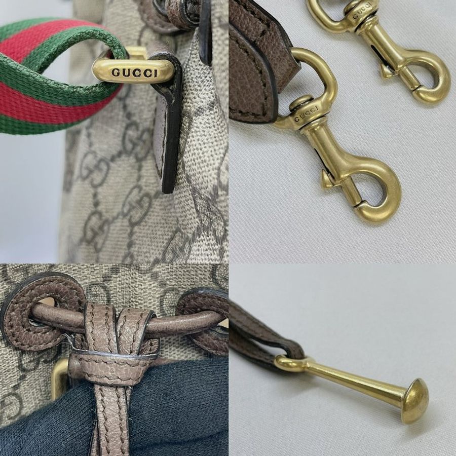 GUCCI GG Supreme束口手提後背包-6