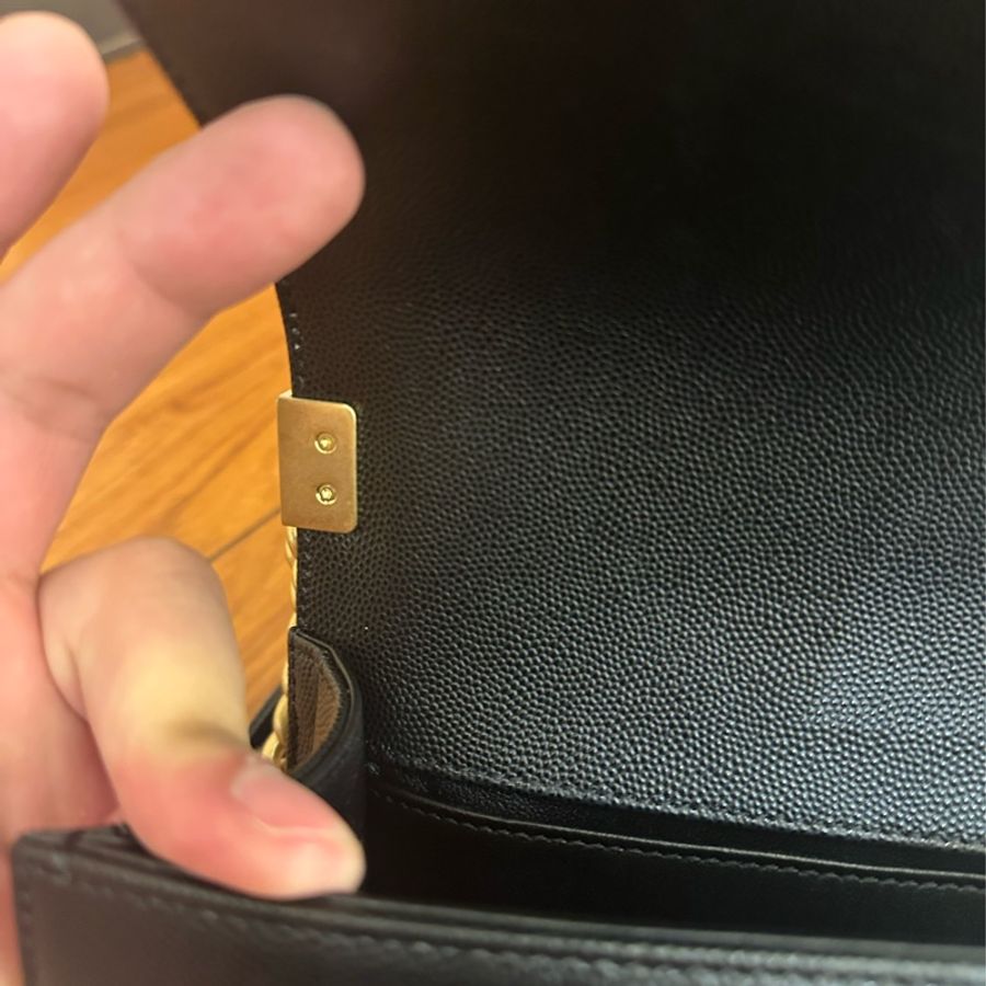 CHANEL 黑荔枝金BOY 20cm 超級夯-14
