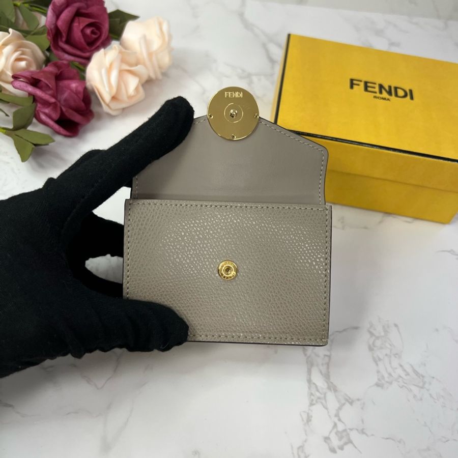 💗香緹國際精品💗 FENDI 236 大象灰 短夾 牛皮 極新 只有一個優惠-7