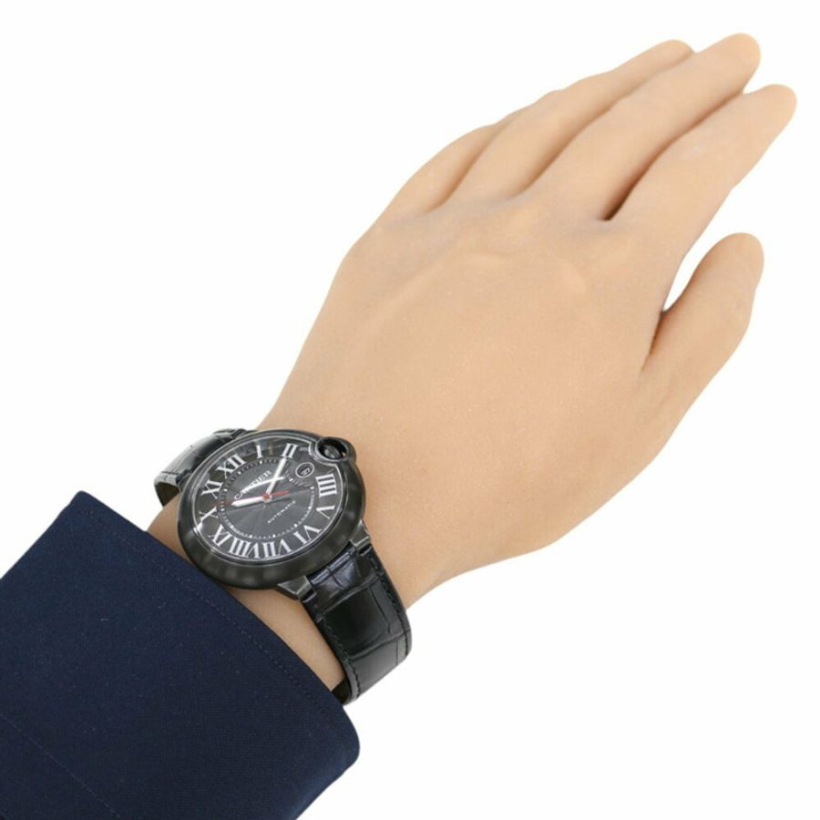 卡地亞 Ballon Bleu ADLC 塗層腕錶 不鏽鋼 3765 男款 CARTIER-1