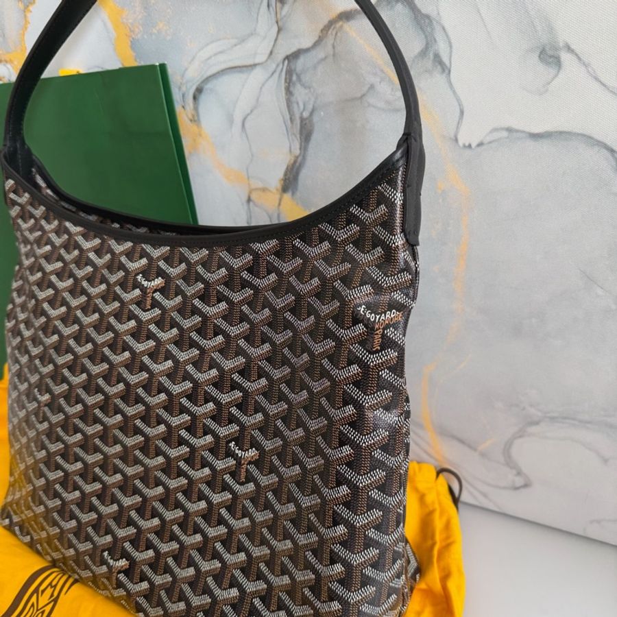 「M.Y精品」 Goyard hobo bag 經典棕黑-4