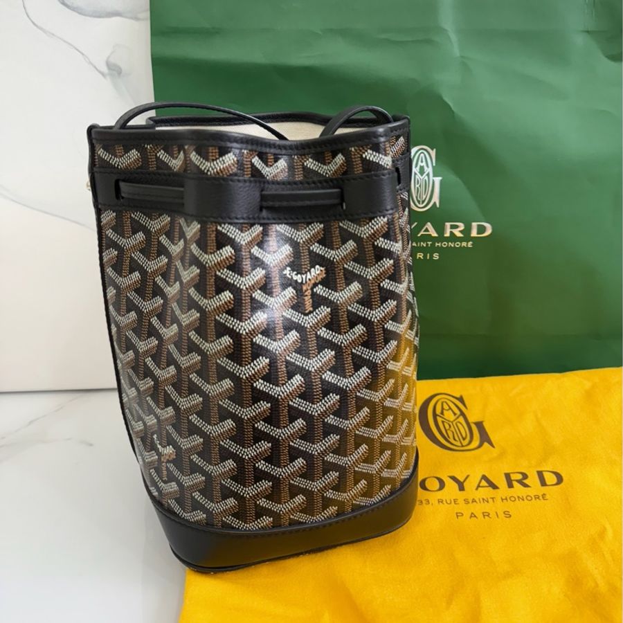 「M.Y精品」 Goyard 水桶包 PetitFlot 經典黑-1