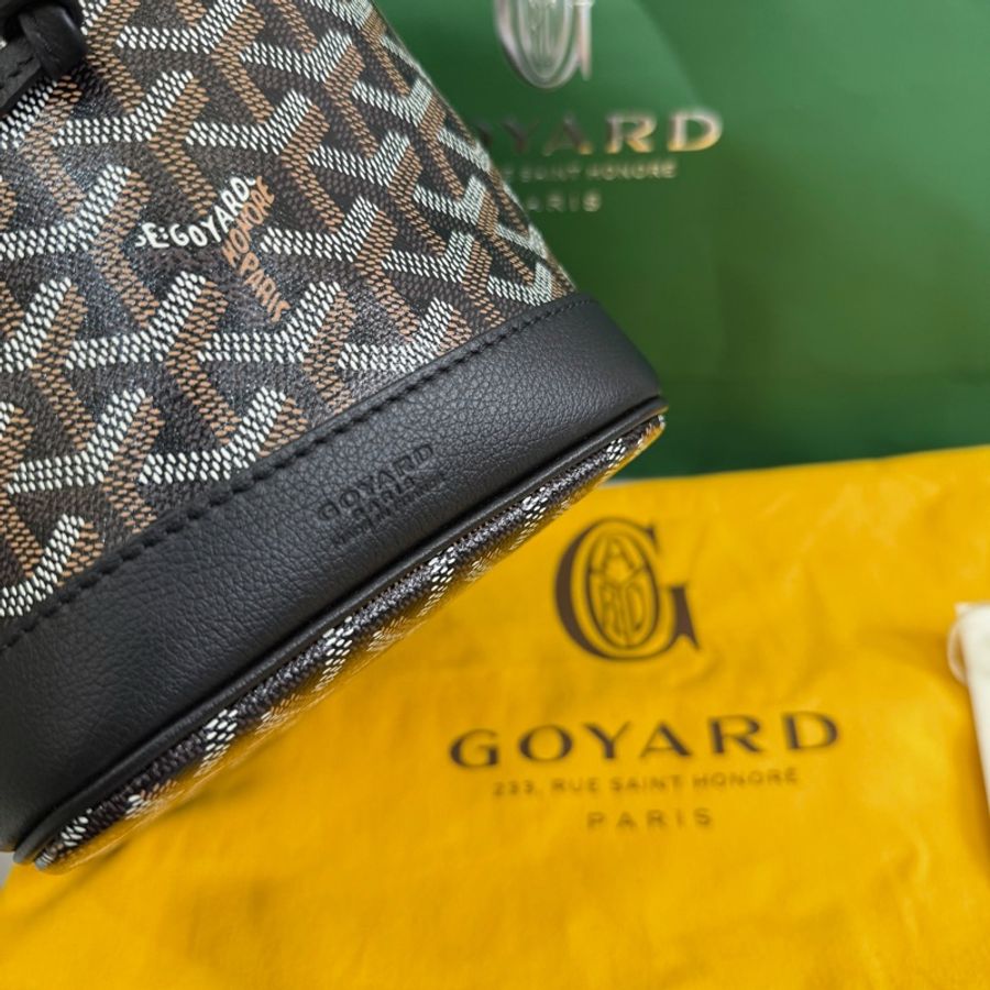 「M.Y精品」 Goyard 水桶包 PetitFlot 經典黑-6
