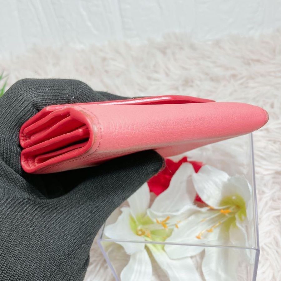 💝FuFu.Style ⟡.·* LV 粉色銀釦短夾錢包-12