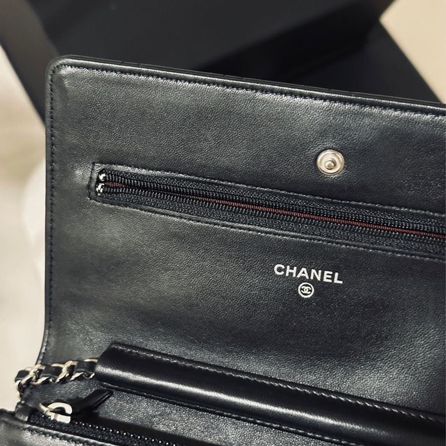 Chanel woc黑銀斜背包🖤包況超美❤️‍🔥香奈兒必備包款-27