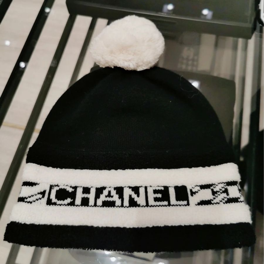 香奈兒chanel毛球球 毛帽-0
