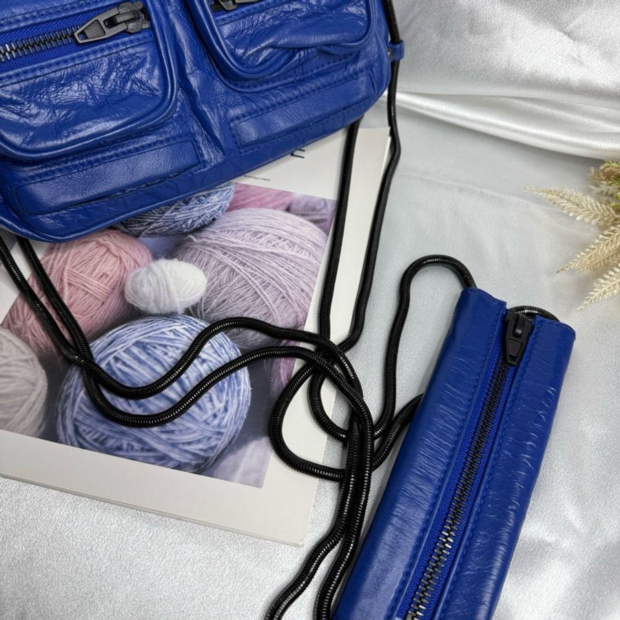 Alexander wang 藍色 斜背包-12