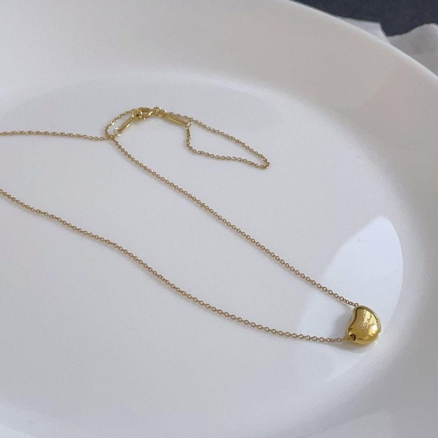Tiffany豆豌豆18k黃金項鍊Au750-3