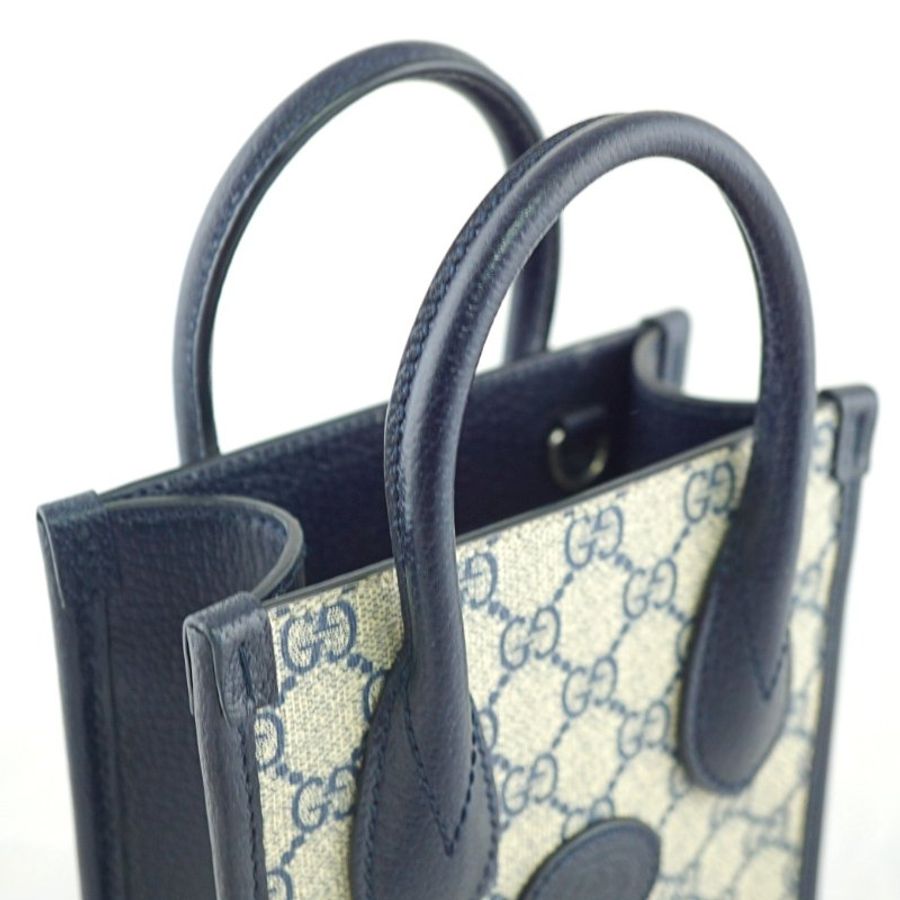 Gucci Mini Interlocking 深藍色迷你 手提包 斜背包 手機包 托特包-19
