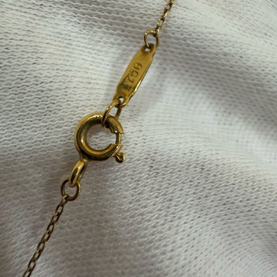 Tiffany&Co 18K 黃金 立體 愛心 心形 項鍊-6
