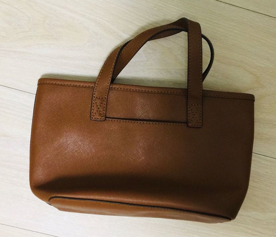 ☆╮PRiNcEsS-Mine╭☆ 100%正品日本帶回╭☆ MK Michael Kors 咖啡色防刮牛皮小款手提包-6