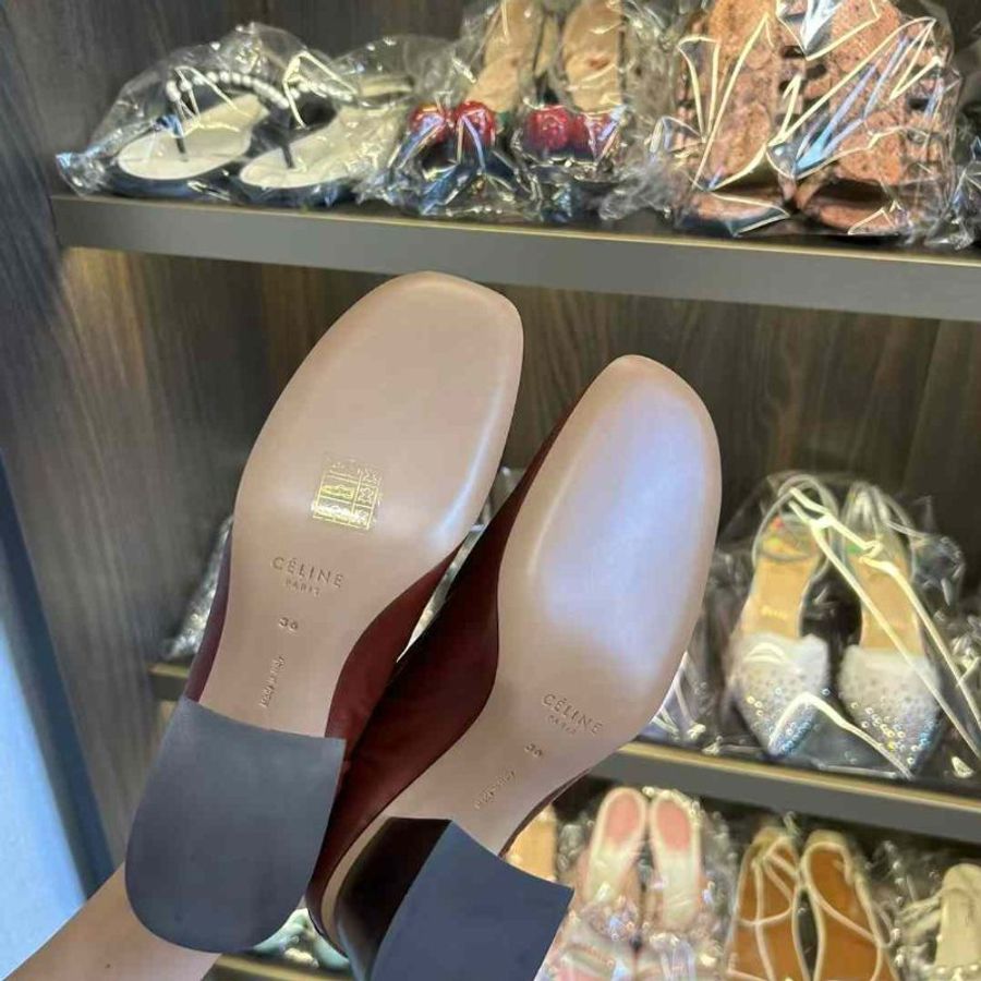 Celine 奶奶鞋 全新 36號 柔軟小羊皮 顏色很適合秋冬-4