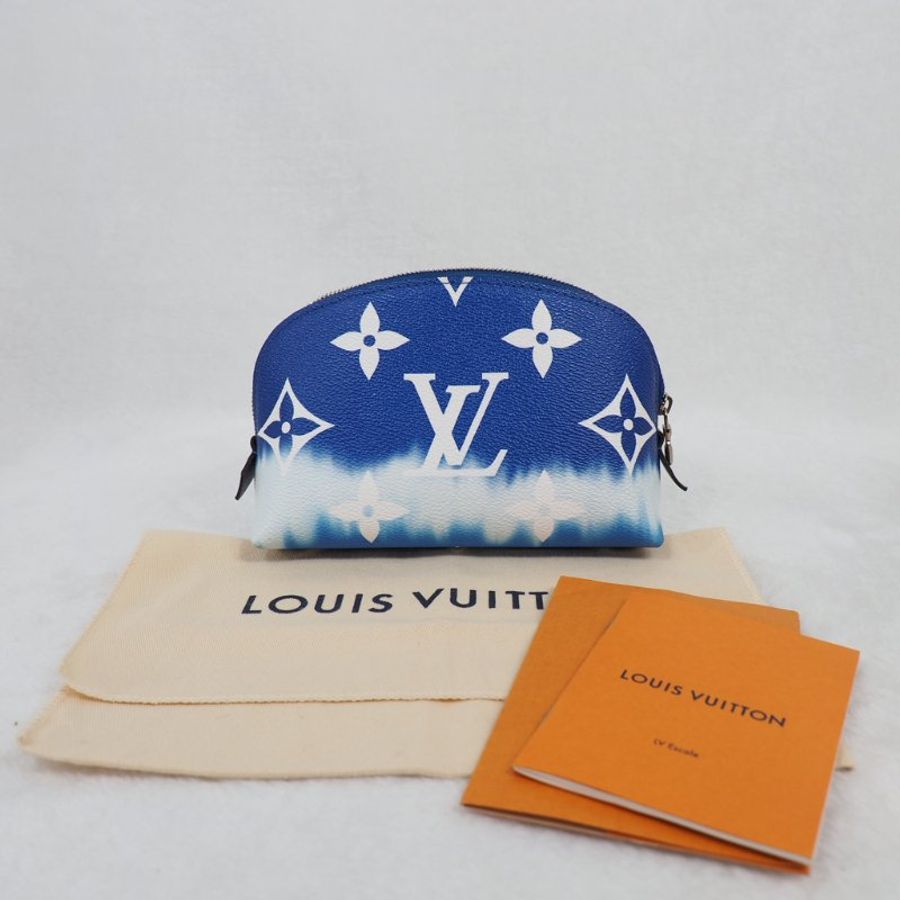 LOUIS VUITTON LV Cosmetic Pouch PM 路易威登藍色暈染化妝包 RFID-4