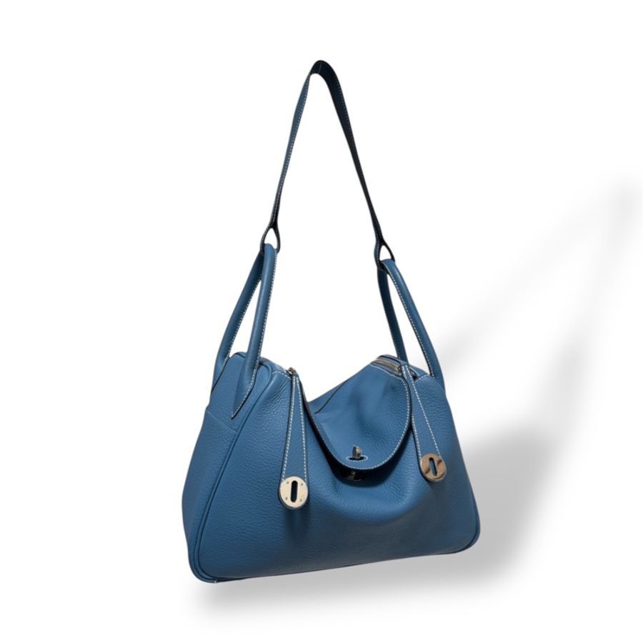🍒Hermes Lindy30/Bleu Jean 3F250323-1-2