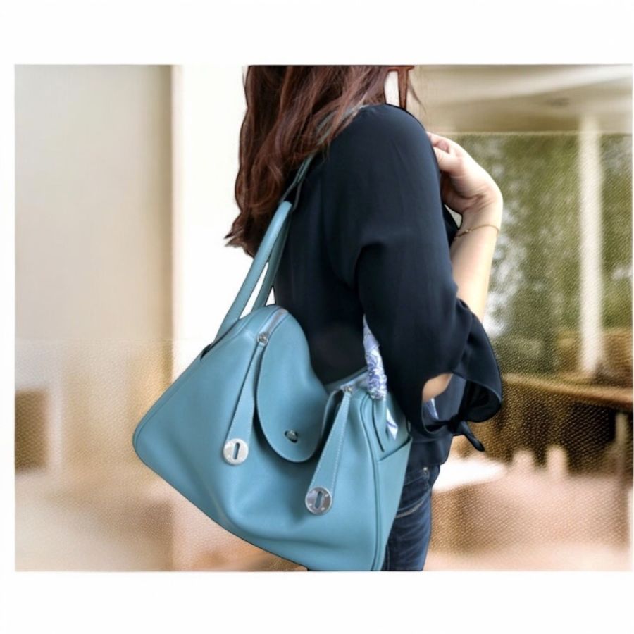🍒Hermes Lindy30/Bleu Jean 3F250323-1-7