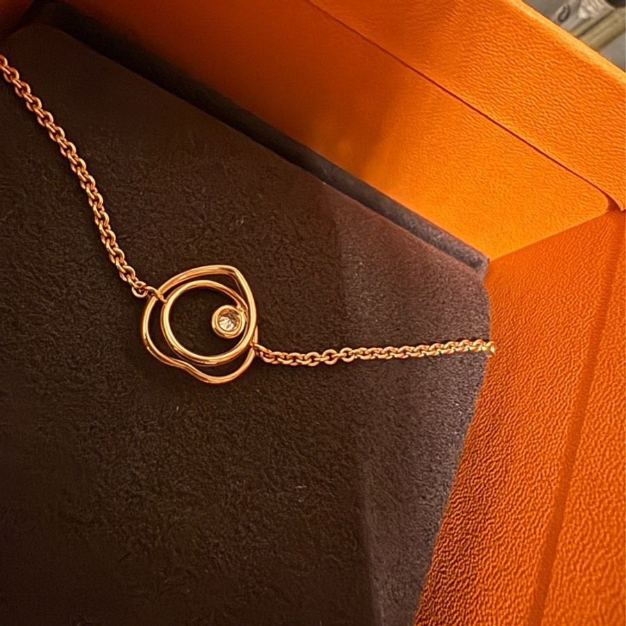 (9.5成新)Hermes 愛馬仕 鏤空愛心手鏈 SH碼-3