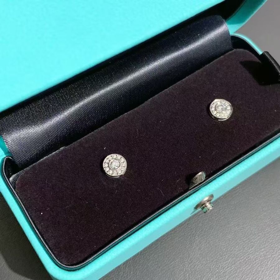 Tiffany circlet正品鉑金鑽石耳環 , 未佩戴25分耳環鉑金pt950-1