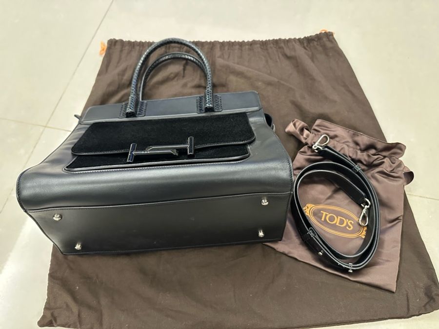 義大利🇮🇹Tod’s Double T 異材質托特包-9