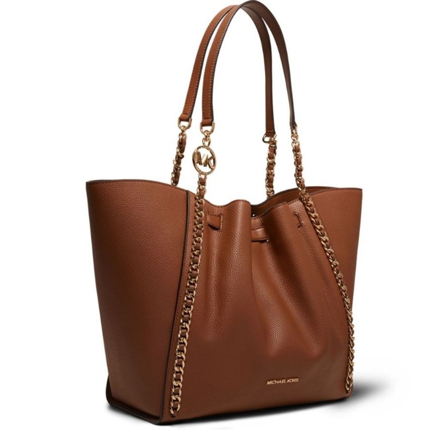 MK Michael Kors 鏈條大托特包 咖色 全新 (年末限時特價1/1止)-2