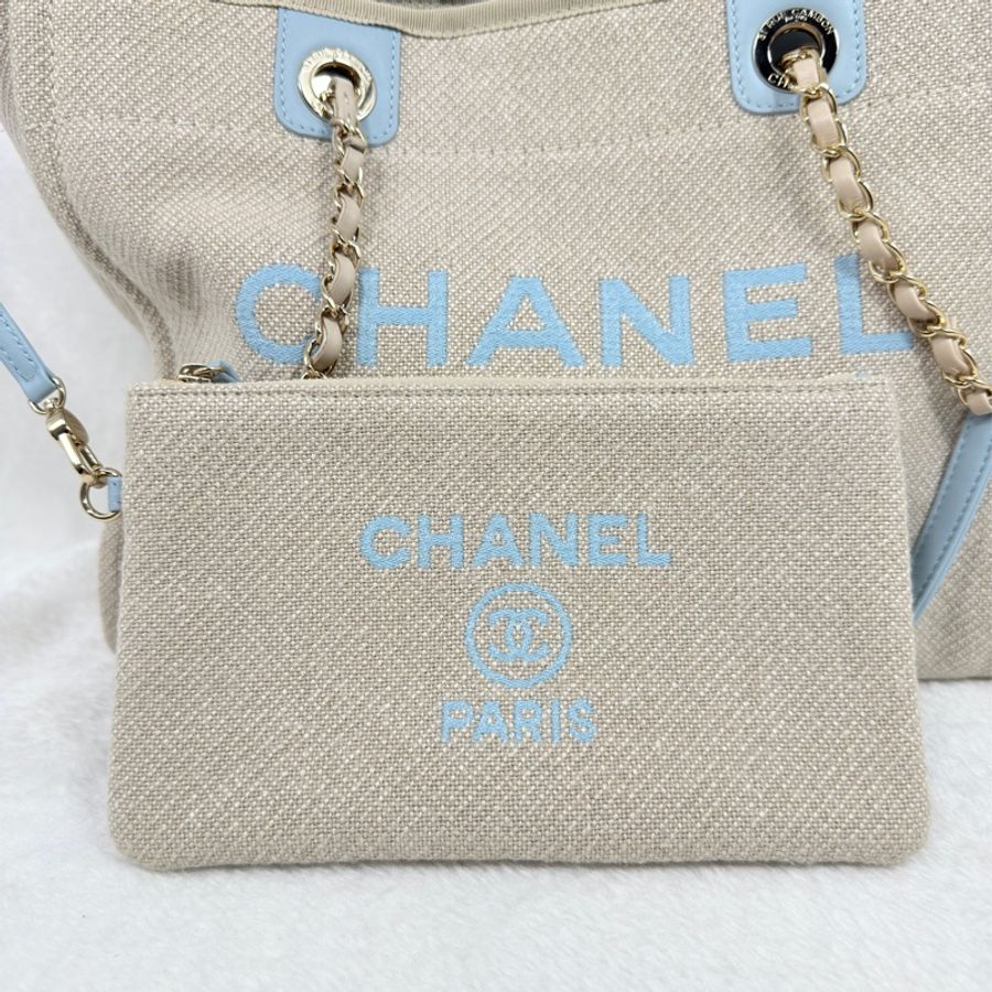 香奈兒 Chanel Deauville Bag 新款沙灘包 托特包 肩背包-4
