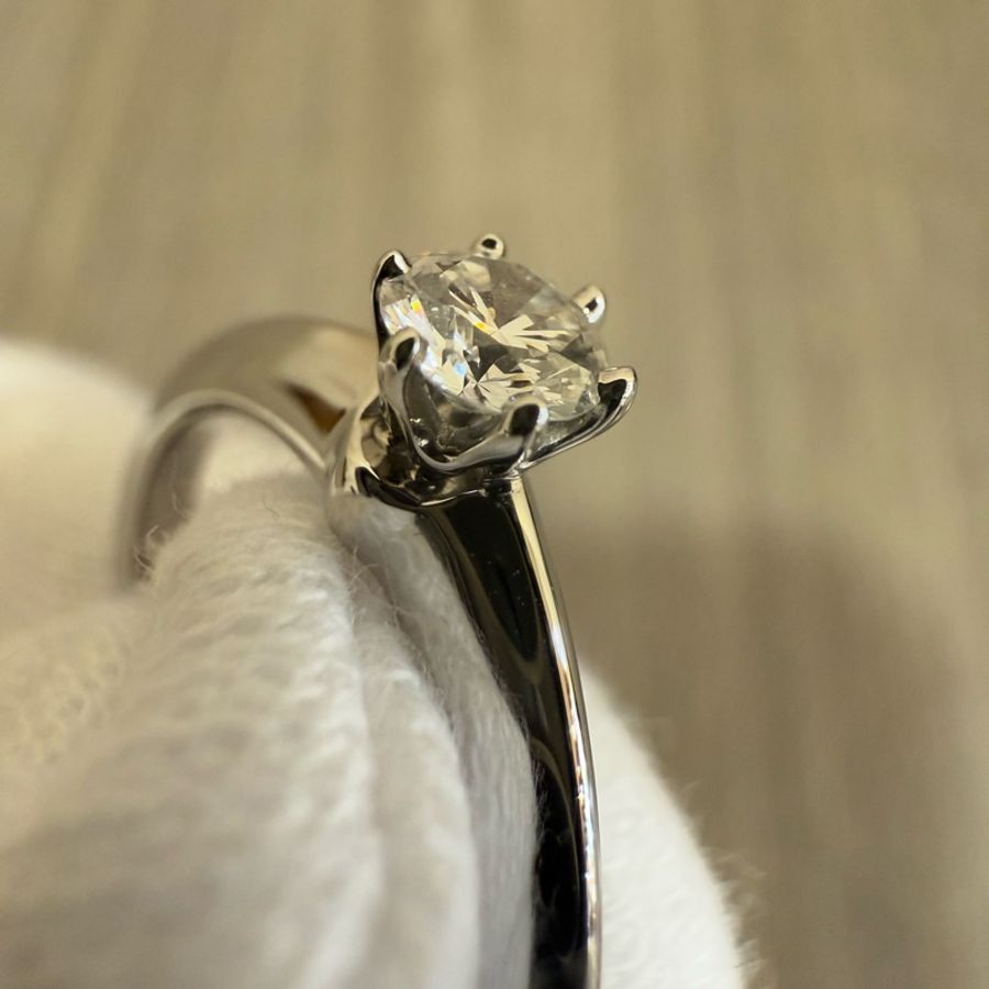 Tiffany&Co 鉑金 PT950 鑽石 鑽戒 0.23CT 戒指 婚戒-3