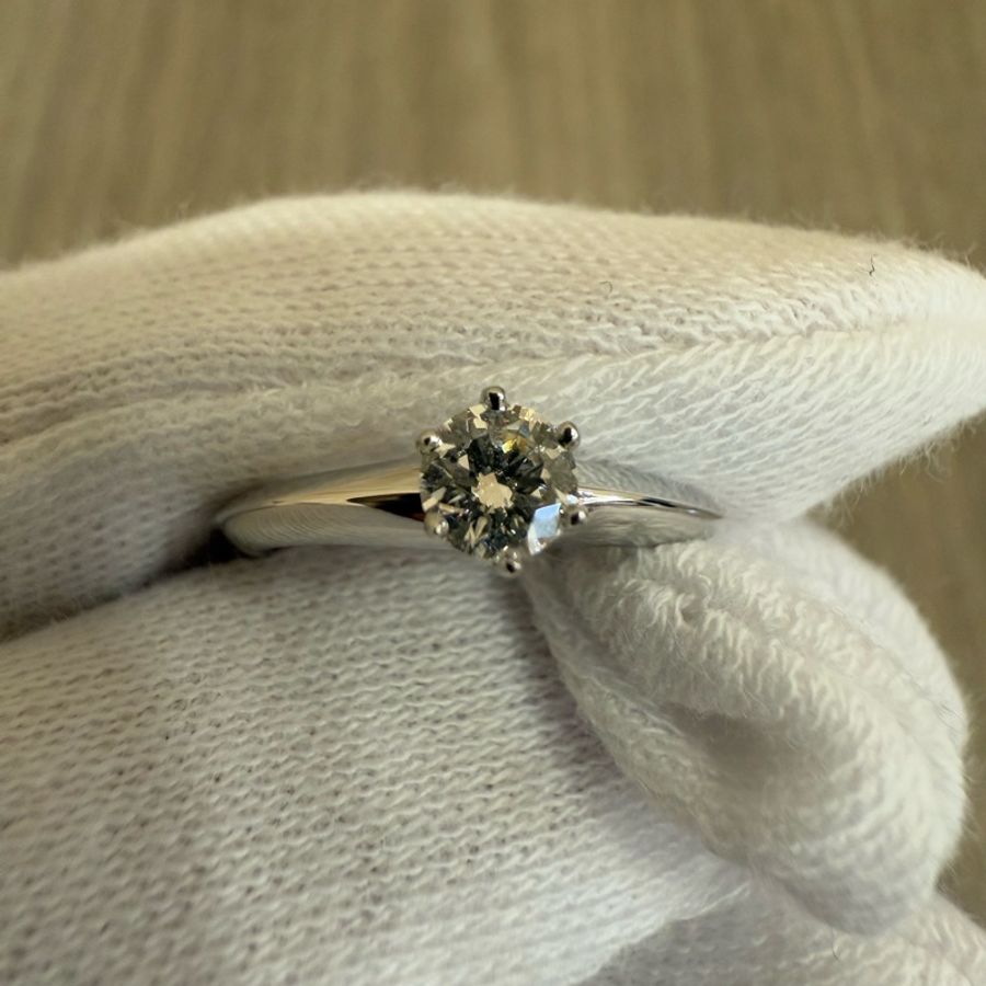 Tiffany&Co 鉑金 PT950 鑽石 鑽戒 0.23CT 戒指 婚戒-4