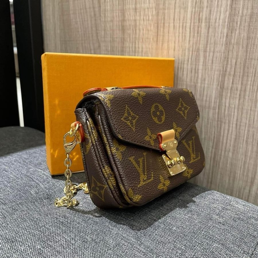 (可愛新品）LV M81267 Micro Métis 原花金釦迷你郵差鏈帶包 斜背包-3