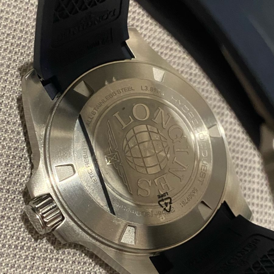 浪琴 HYDROCONQUEST GMT 藍色面盤 陶瓷錶圈-6