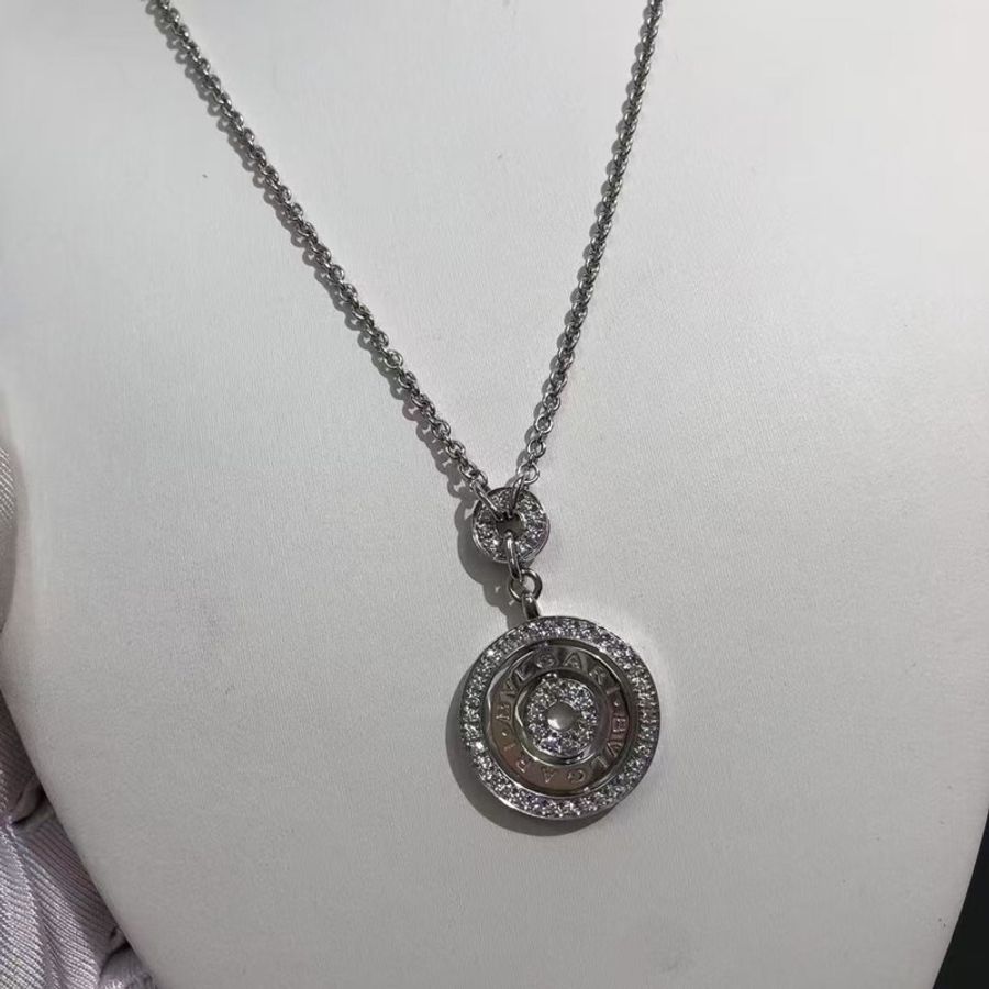 Bvlgari寶格麗 Astrale高端系列 18K白金滿鑽時來運轉項鍊-4
