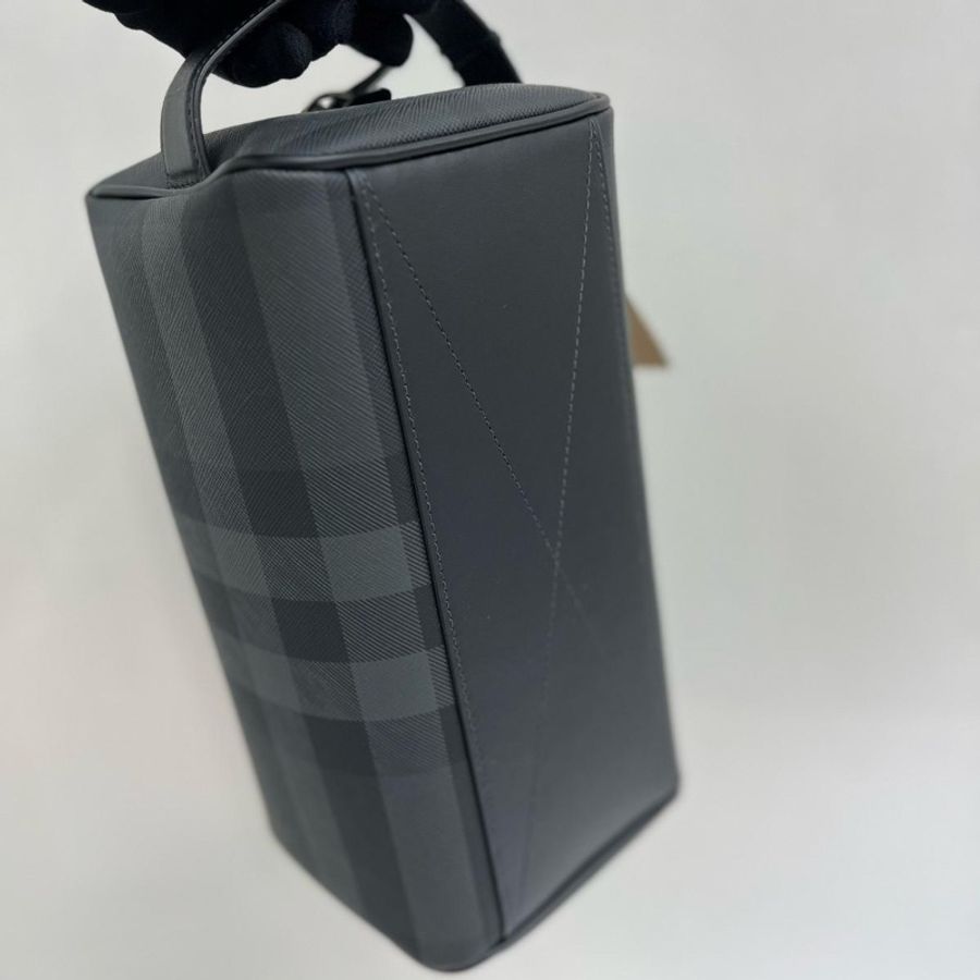 Burberry checker pouch bag-1