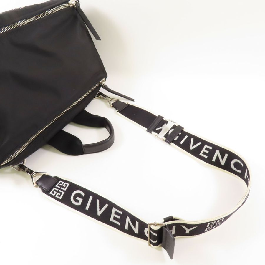 GIVENCHY 【激減優惠】尼龍Shoulder Bag銀扣手挽肩背兩用袋-5