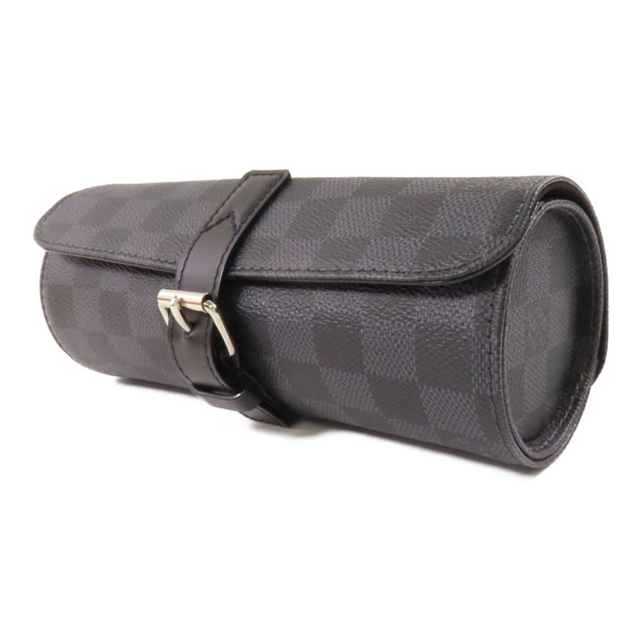 LOUIS VUITTON Damier Graphite Watch Case銀扣手錶盒-1