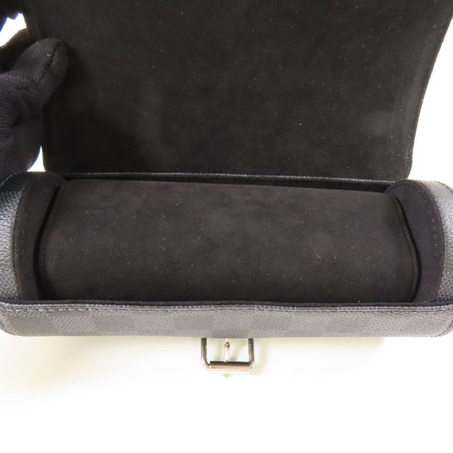 LOUIS VUITTON Damier Graphite Watch Case銀扣手錶盒-4