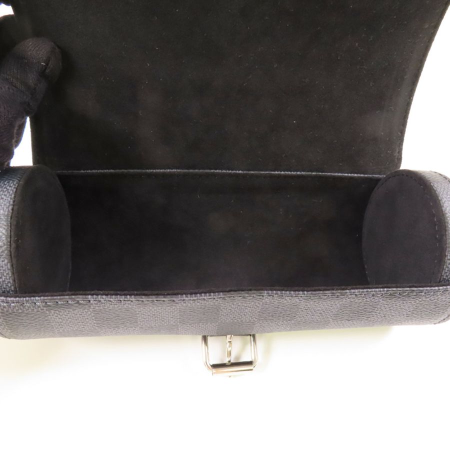 LOUIS VUITTON Damier Graphite Watch Case銀扣手錶盒-5