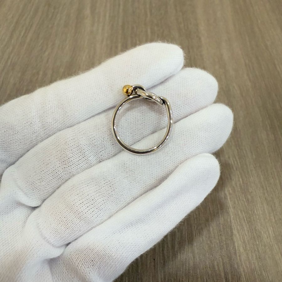 Tiffany 925純銀 18K金 球形 戒指-1