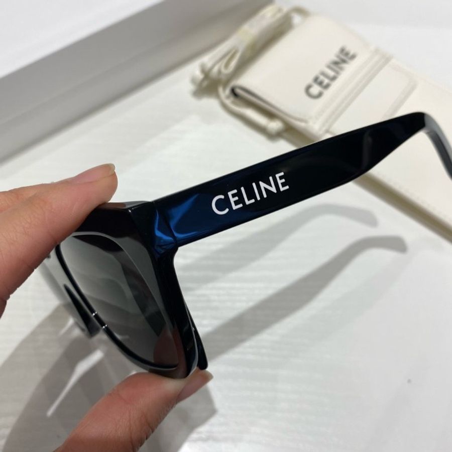 Celine💙爆款黑色字母方框CL40198太陽眼鏡 送手機包 全新全配-2