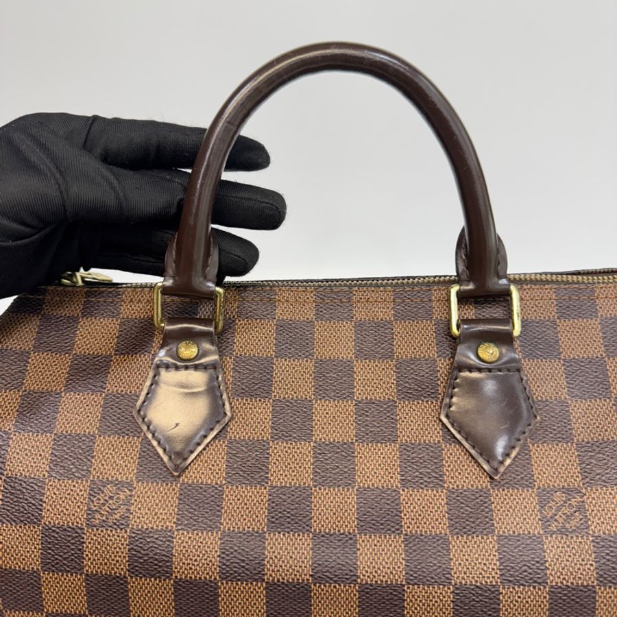 LV棋盤格speedy30cm背帶款N40590-15